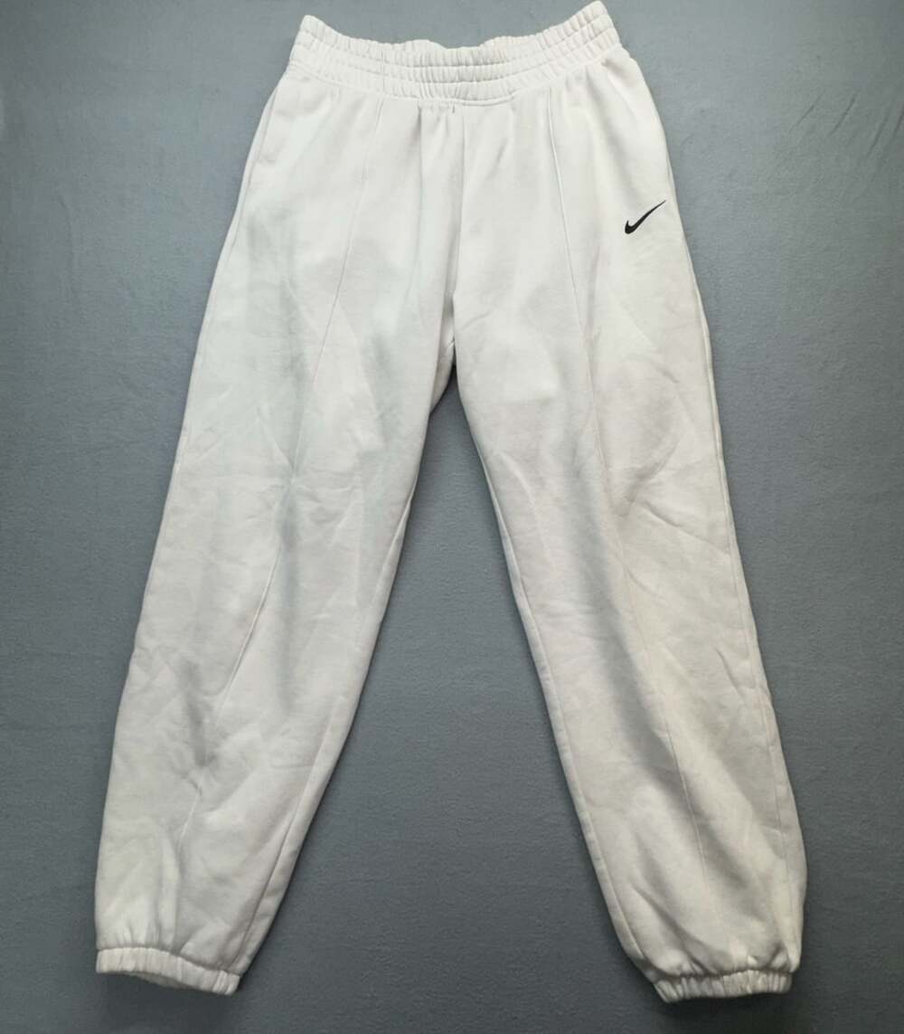 Nike Jogger Sweatpants Size M White Pinstripe